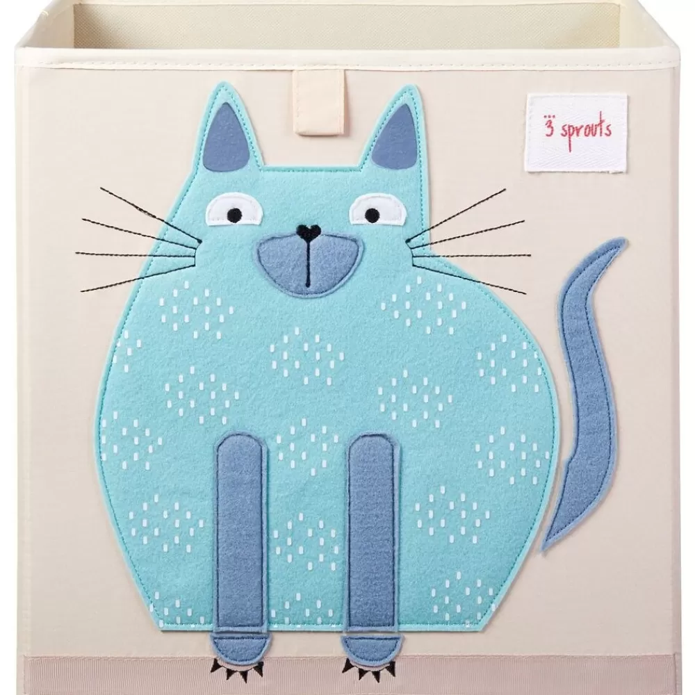 Flash Sale Kidzsupplies 3 Sprouts Opbergmand Kinderkamer Poes Blauw