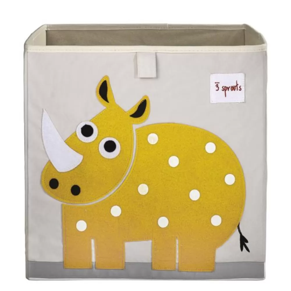 Best Kidzsupplies 3 Sprouts Speelgoedmand Neushoorn Geel