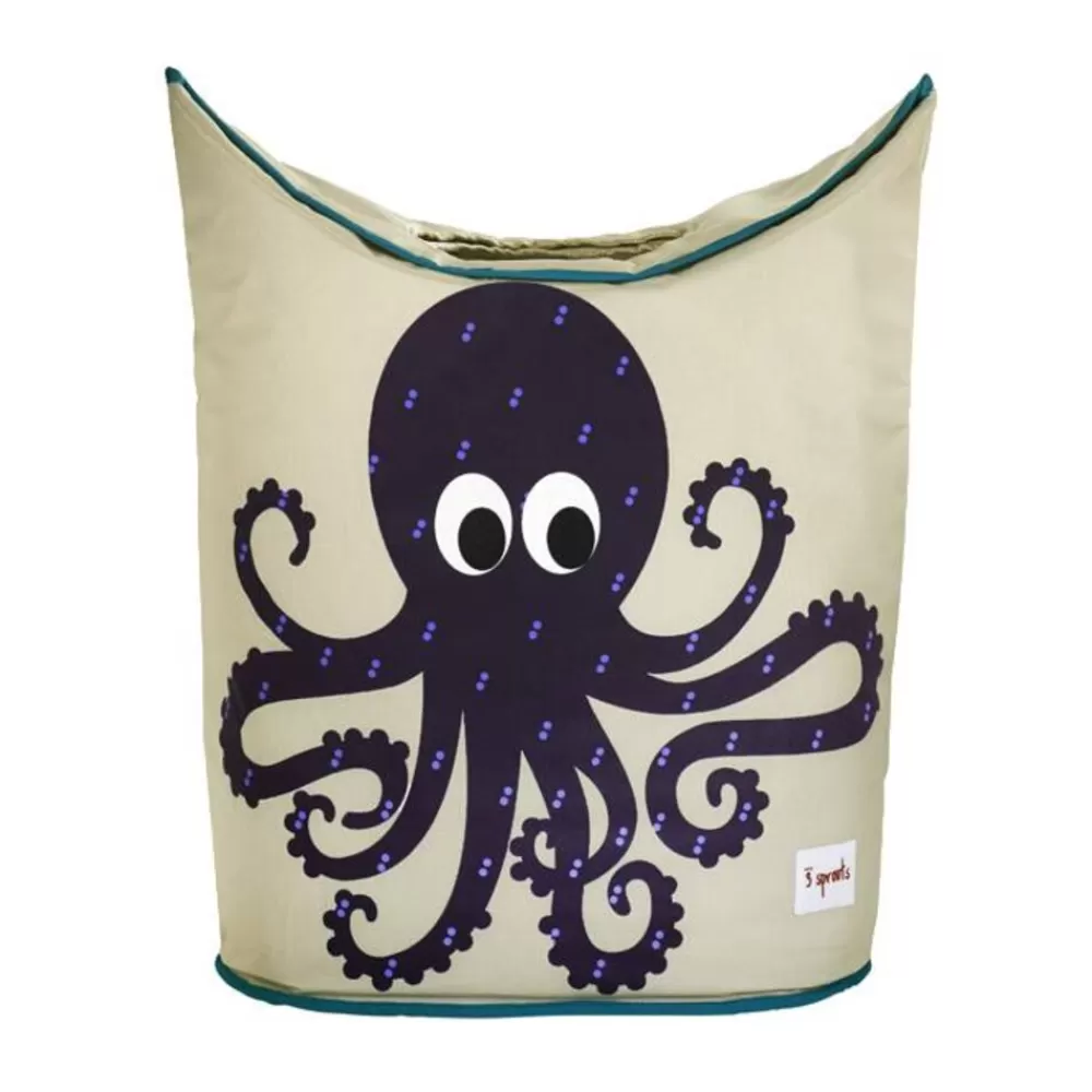 Shop Kidzsupplies 3 Sprouts Wasmand Kinderkamer Octopus Blauw