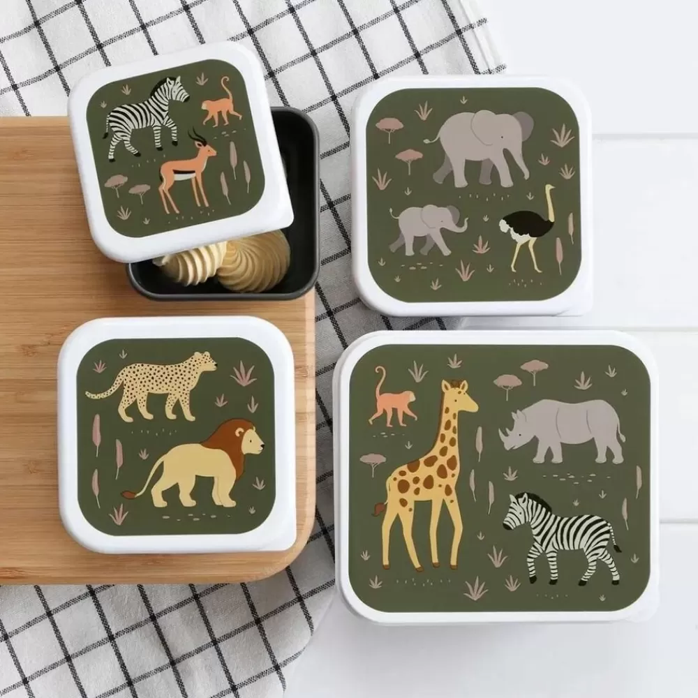 Sale Kidzsupplies A Lovely Little Company Lunch Box Set Safari Dieren