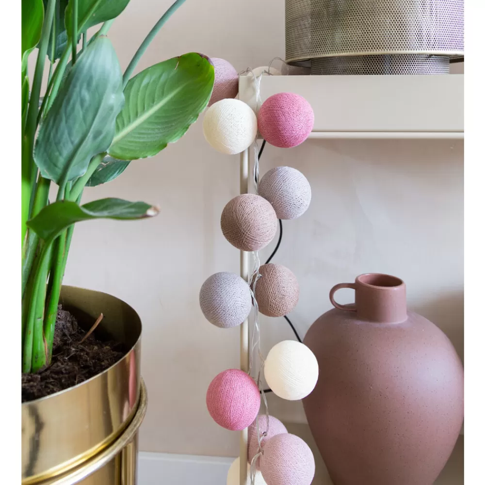 Flash Sale Kidzsupplies Cotton Ball Lights Lichtlinger Bollen Roze Beloved Usb Met Stekker