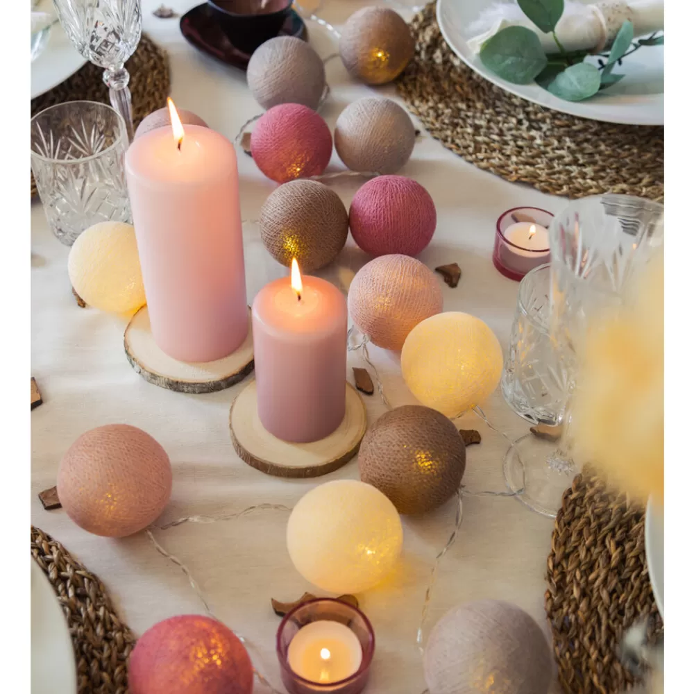 Flash Sale Kidzsupplies Cotton Ball Lights Lichtlinger Bollen Roze Beloved Usb Met Stekker