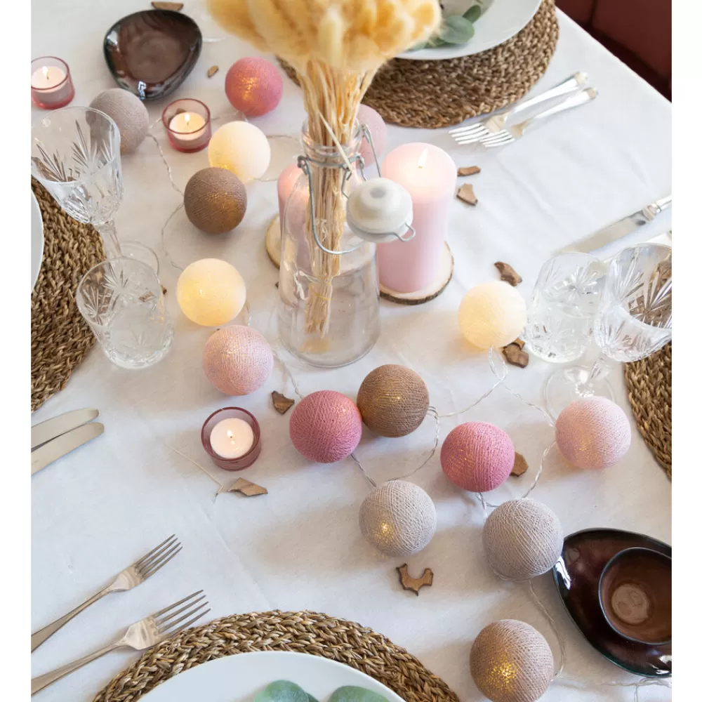 Flash Sale Kidzsupplies Cotton Ball Lights Lichtlinger Bollen Roze Beloved Usb Met Stekker
