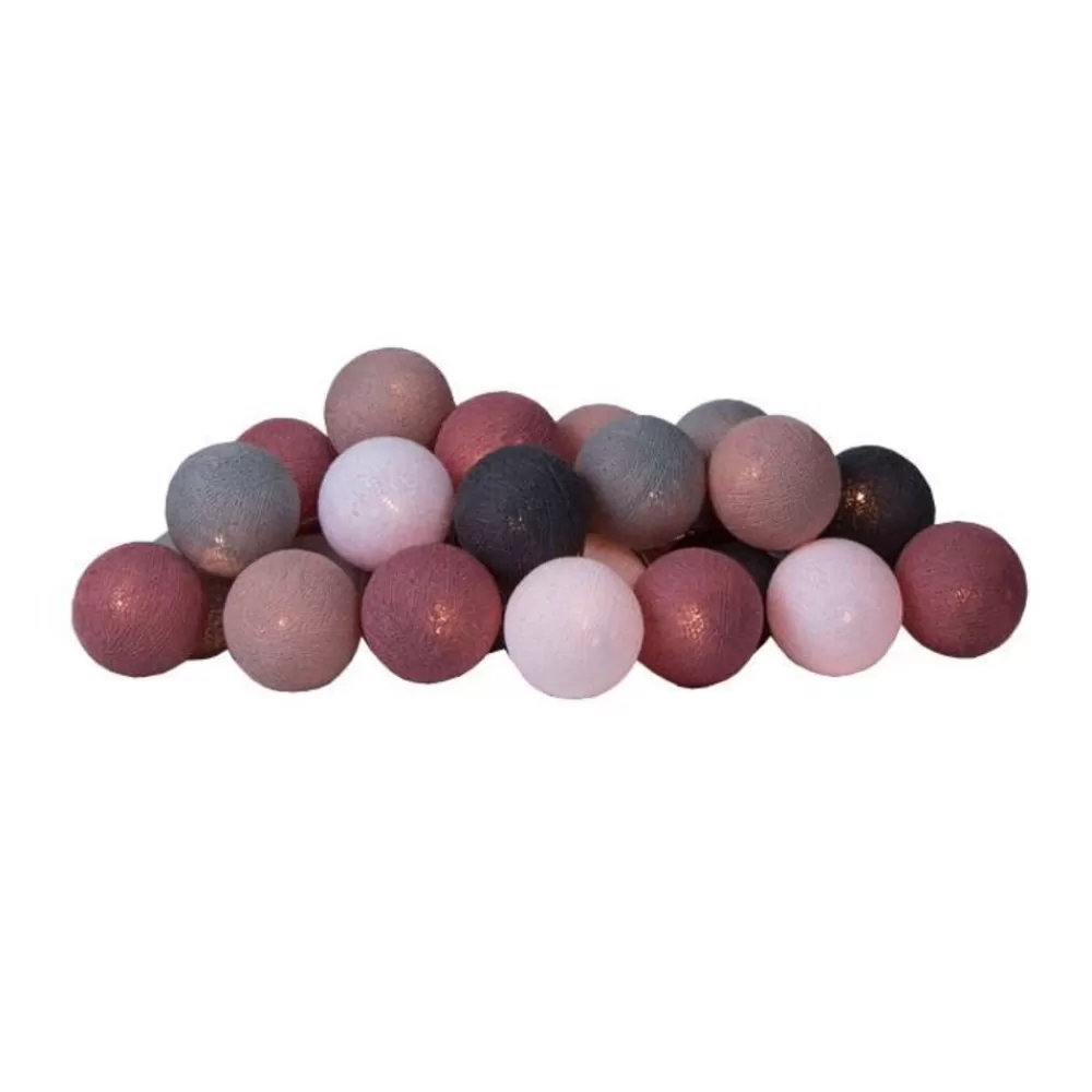 Hot Kidzsupplies Cotton Ball Lights Lichtlinger Bollen Roze Dirty Rose Usb Met Stekker