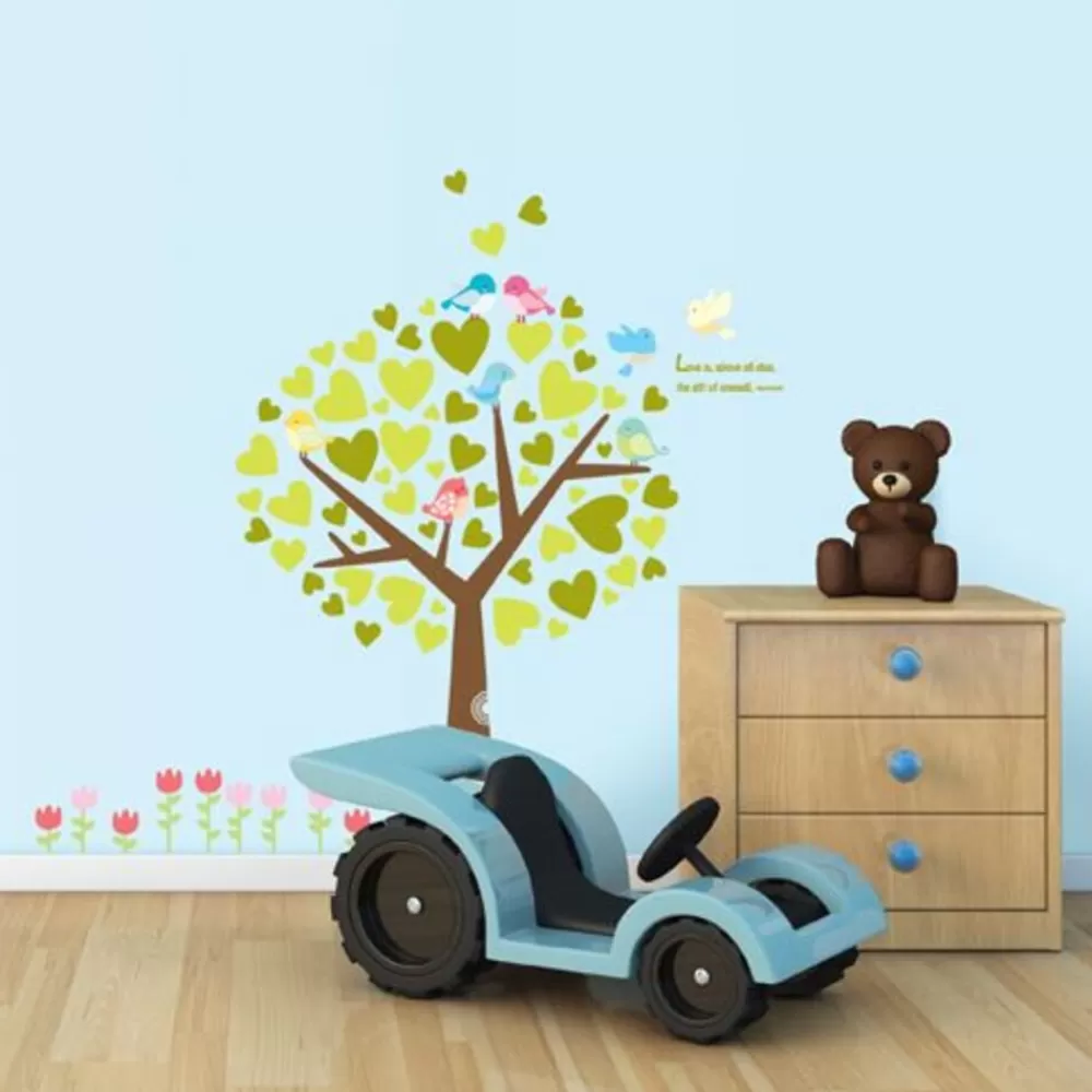 New Kidzsupplies Decowall Decowall Muursticker Kinderkamer Boom Met Vogels