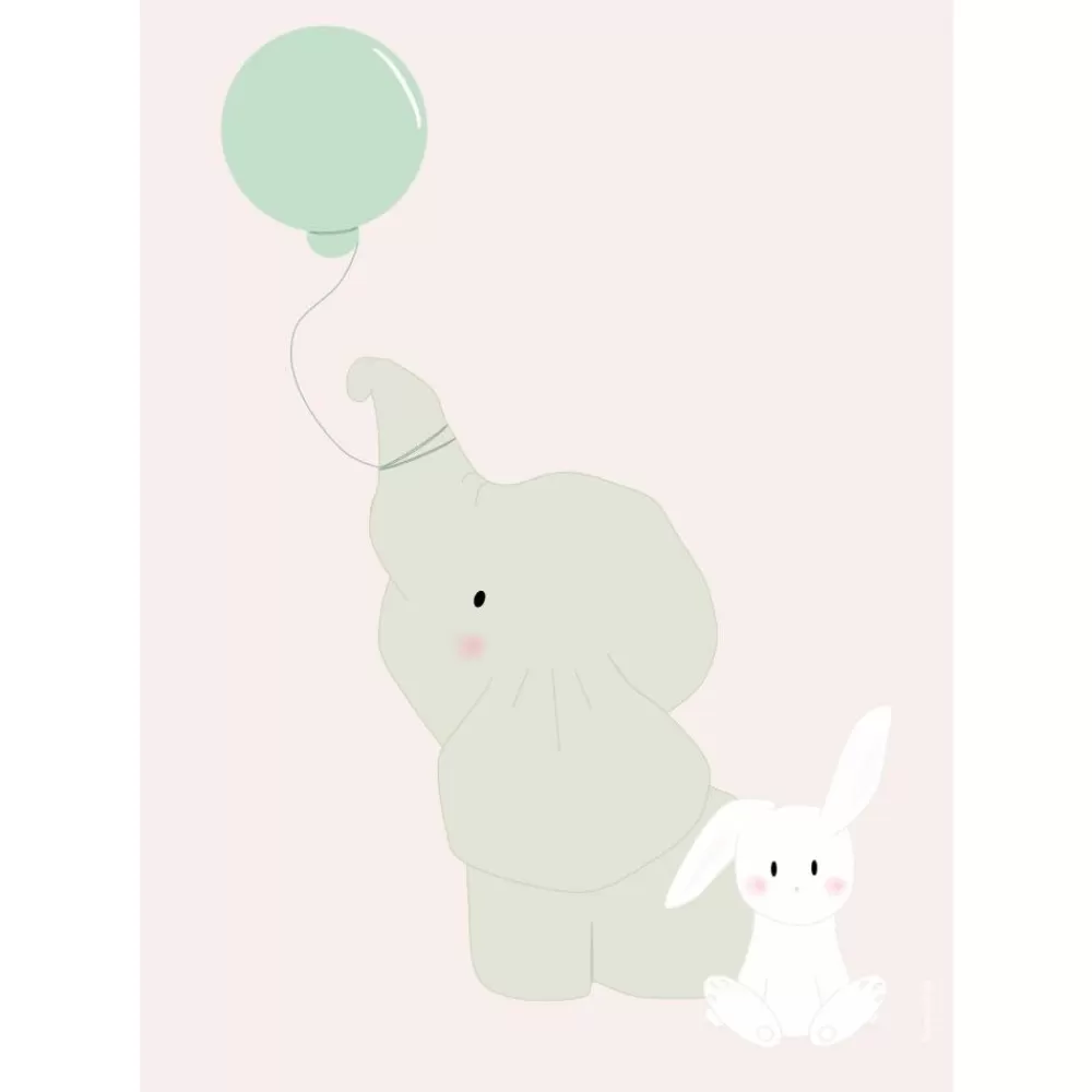 Best Kidzsupplies Designed4Kids Kinderposter A3 Olifant Met Ballon