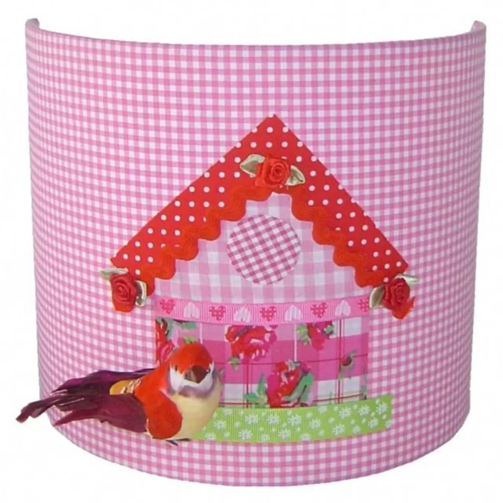 Hot Kidzsupplies Designed4Kids Wandlamp Vogelhuisje Roze