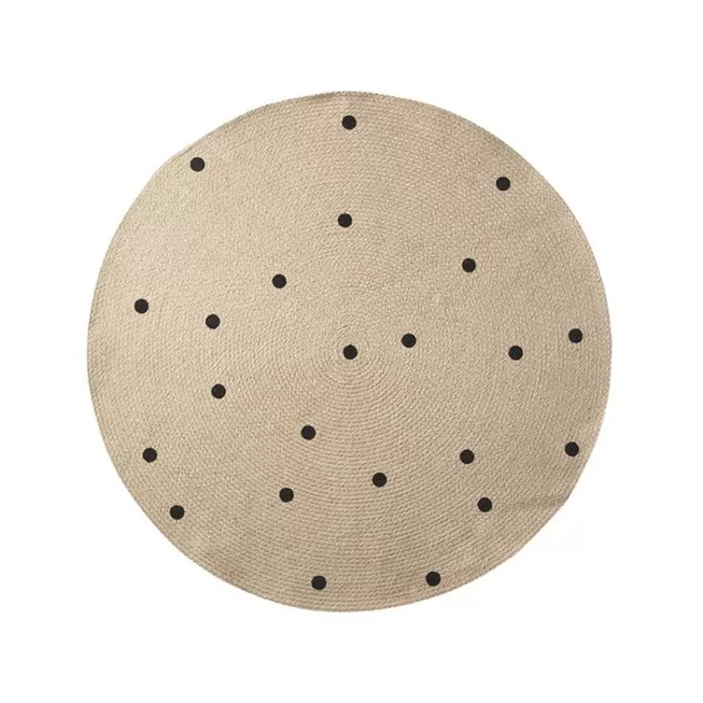 Sale Kidzsupplies Ferm Living Jute Vloerkleed Met Zwarte Stippen Klein