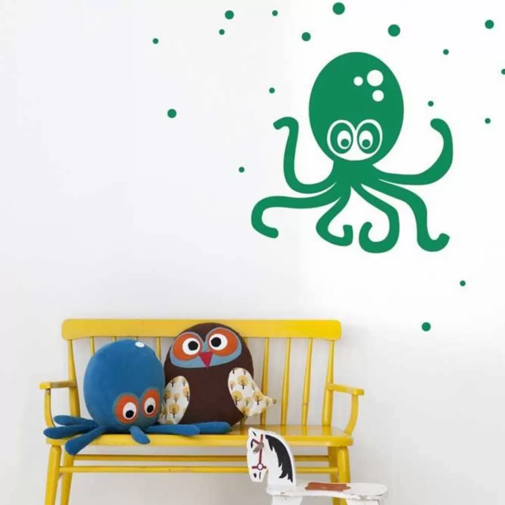 Best Sale Kidzsupplies Ferm Living Kids Ferm Living Muursticker Octopus Groen