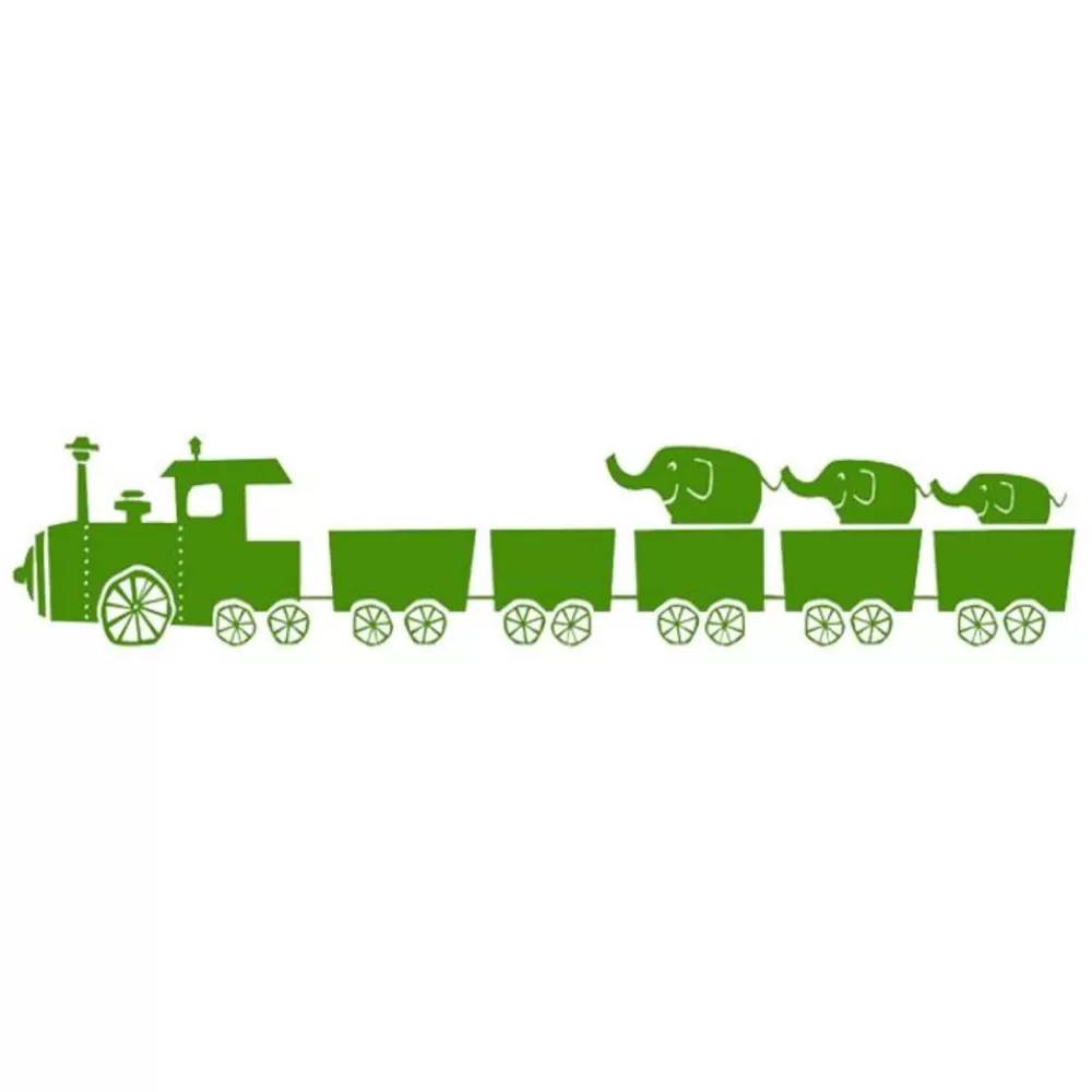 Hot Kidzsupplies Ferm Living Kids Ferm Living Muursticker Trein Groen