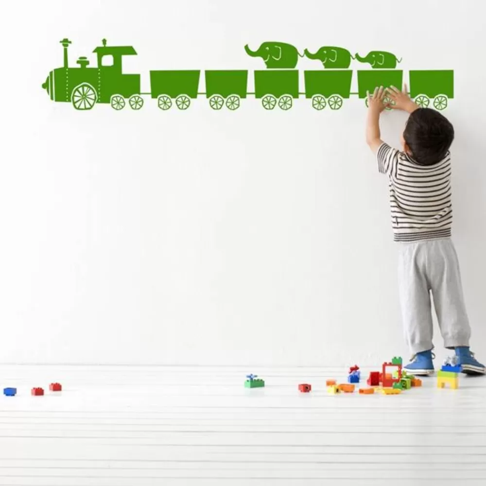 Hot Kidzsupplies Ferm Living Kids Ferm Living Muursticker Trein Groen