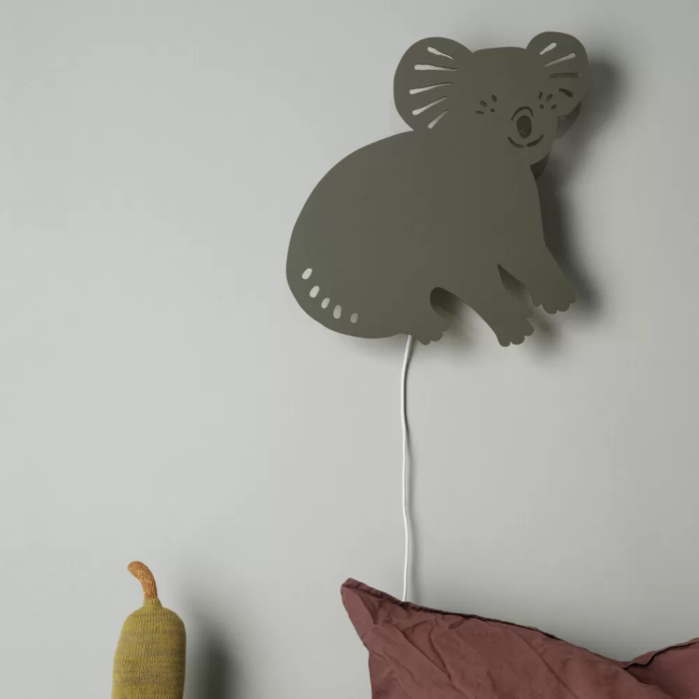 Outlet Kidzsupplies Ferm Living Kids Wandlamp Koala Beer Dark Olive