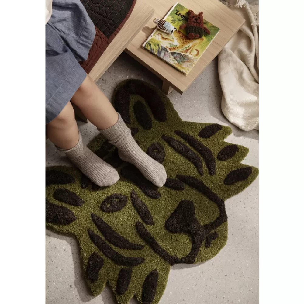 Cheap Kidzsupplies Ferm Living Kindervloerkleed Tijgerkop Groen