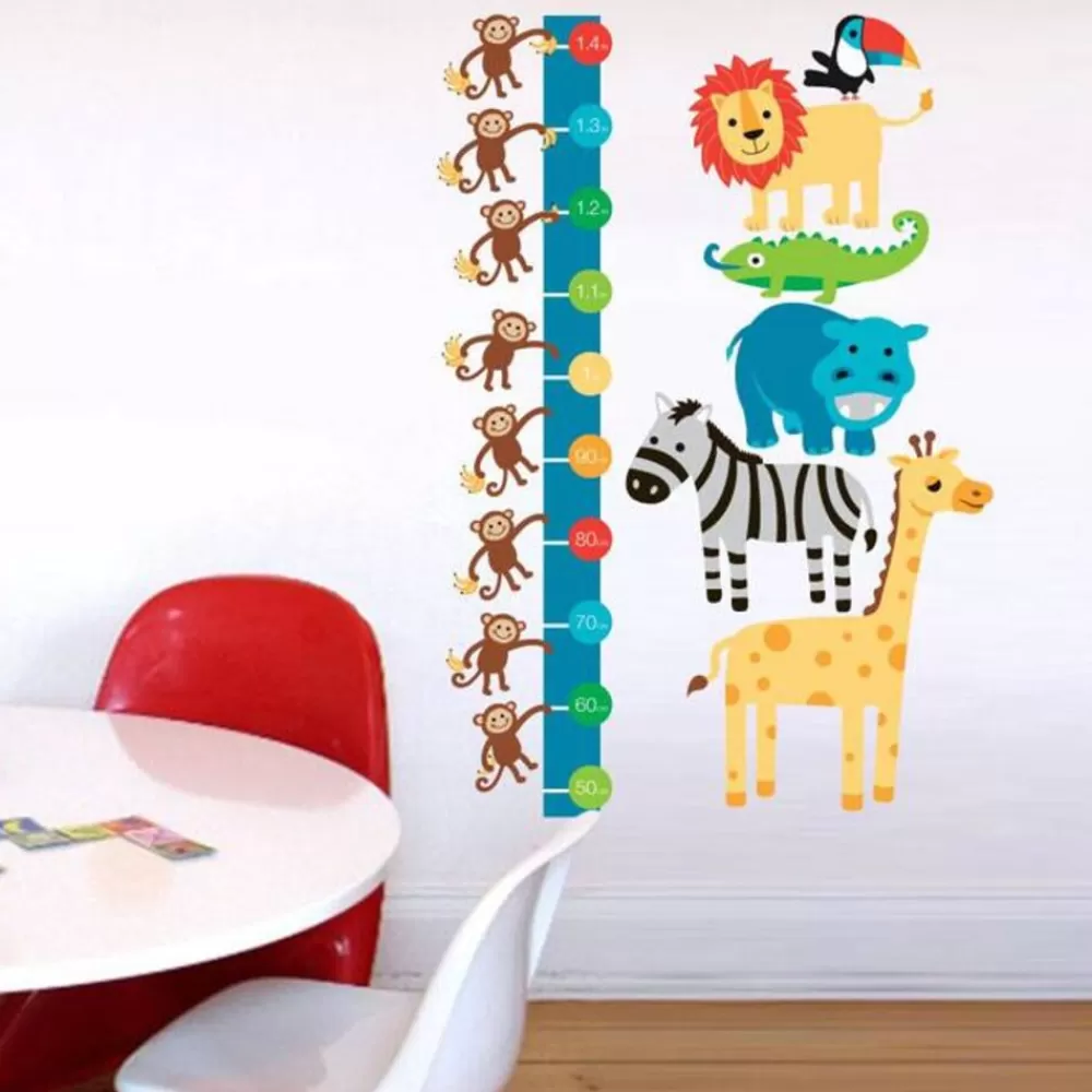 New Kidzsupplies Forwalls Forwalls Muursticker Meetlat Jungle Dieren