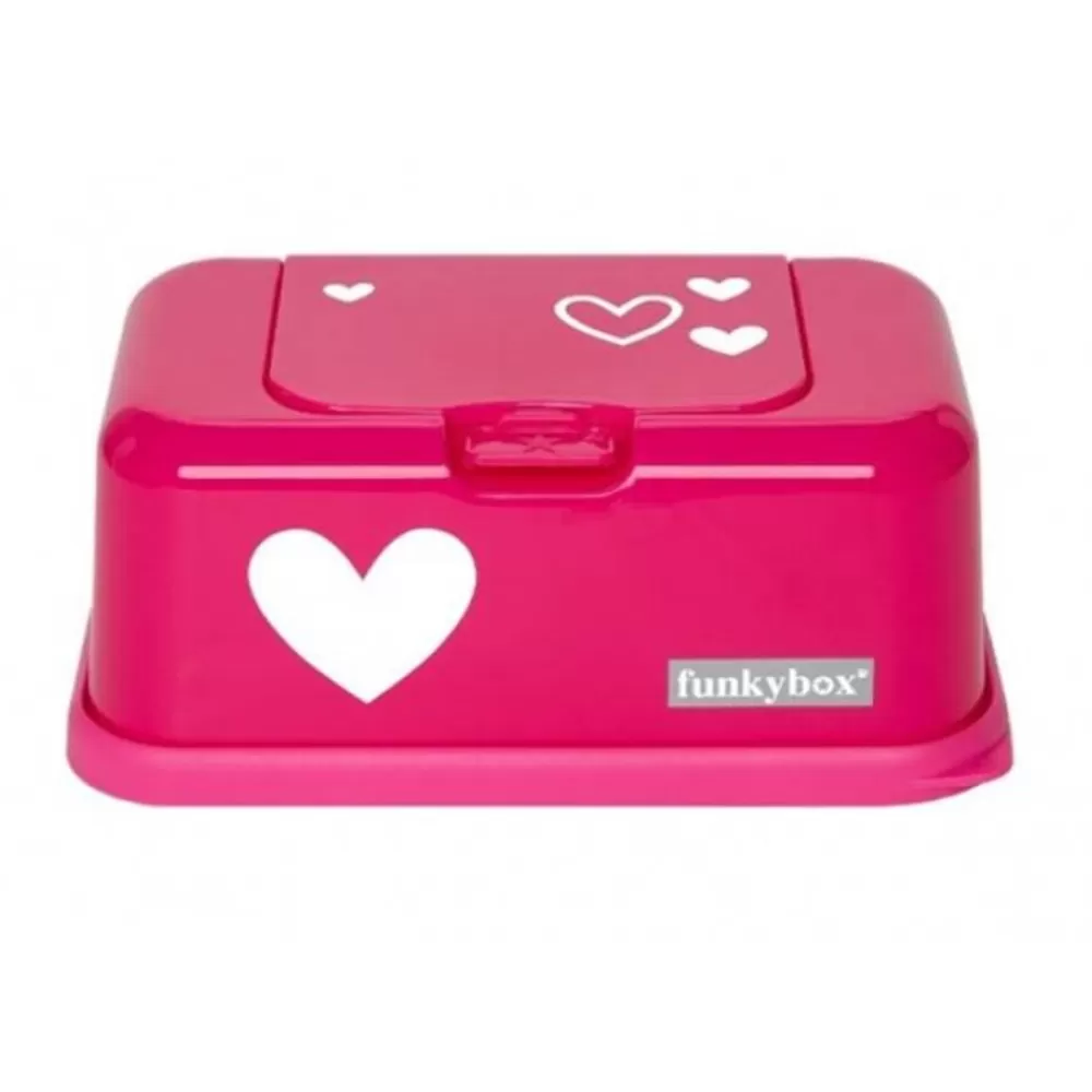 Hot Kidzsupplies Funkybox Funkybox Billendoekjes Bewaardoos Fuchsia Met Hartjes