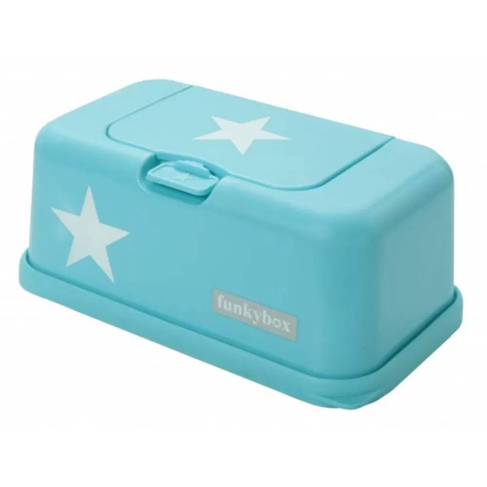 Hot Kidzsupplies Funkybox Funkybox Billendoekjes Bewaardoos Turquoise Ster