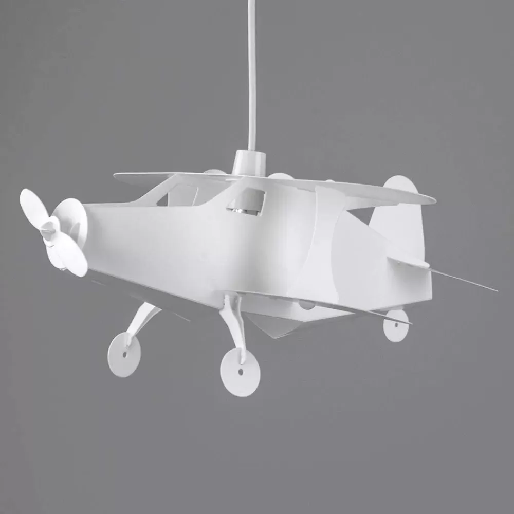 Clearance Kidzsupplies Hanglamp Kinderkamer Vliegtuig Wit