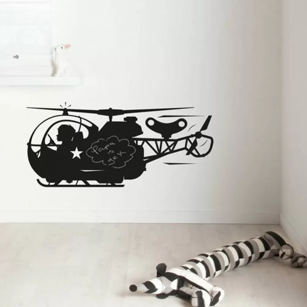 Clearance Kidzsupplies Kek Amsterdam Kek Amsterdam Muursticker Krijtbord Helicopter