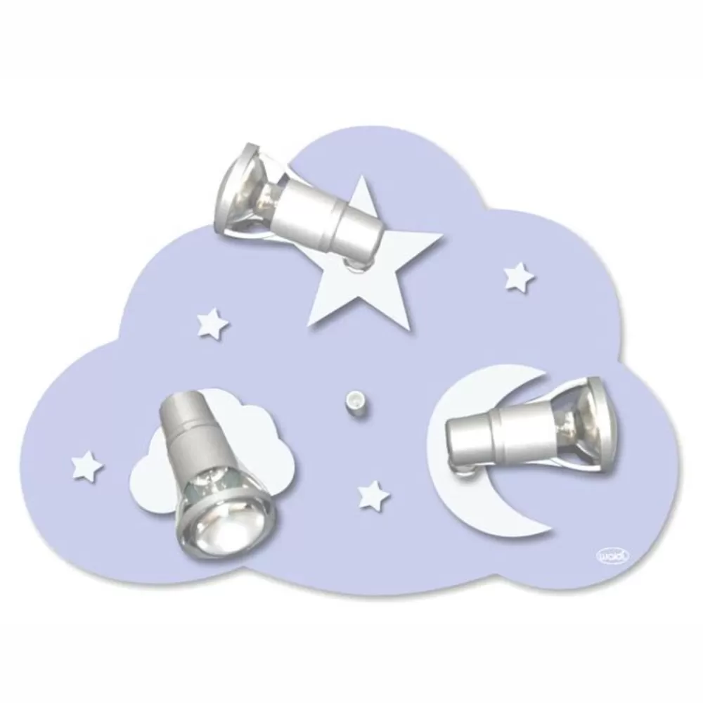 Flash Sale Kidzsupplies Kinderlamp Plafond Wolk Lichtblauw/Zilver