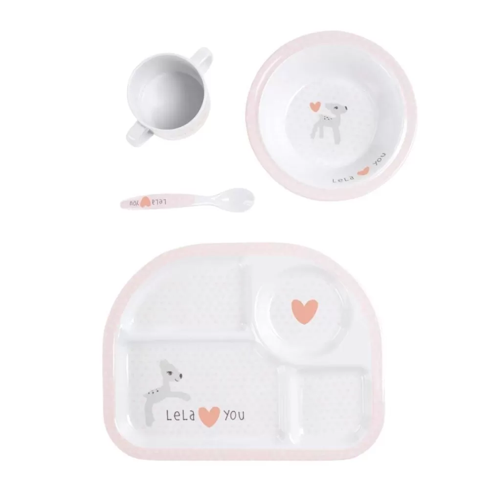 Outlet Kidzsupplies Laessig Kinderservies Hertje Roze