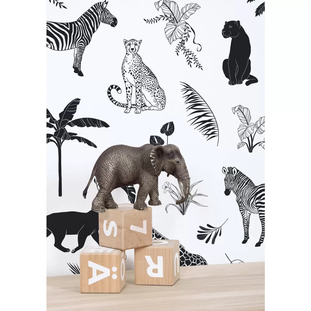 Shop Kidzsupplies Lilipinso Kinderkamer Behang Black Majik Wilde Dieren