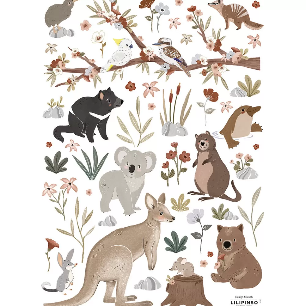 Store Kidzsupplies Lilipinso Kinderkamer Muursticker Dieren Van Australie