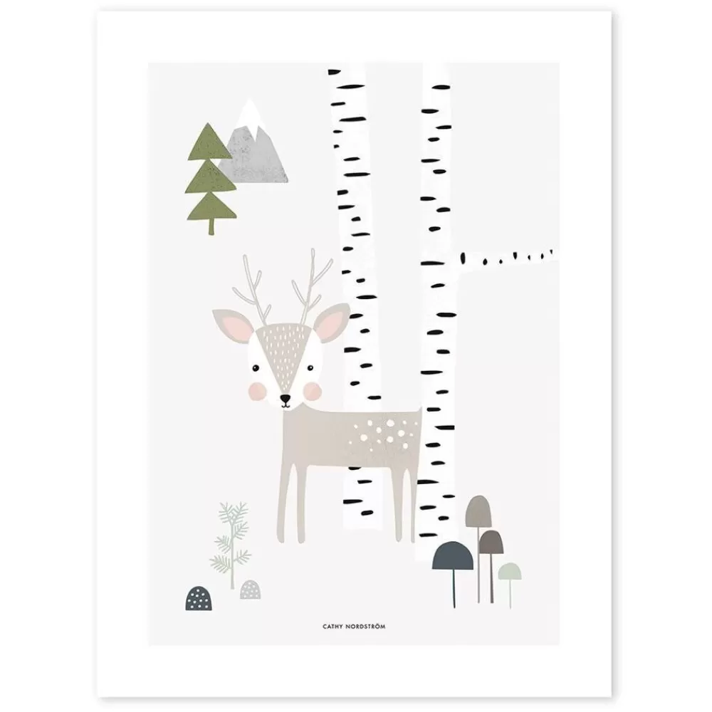 Hot Kidzsupplies Lilipinso Kinderposter Hertje Woodland