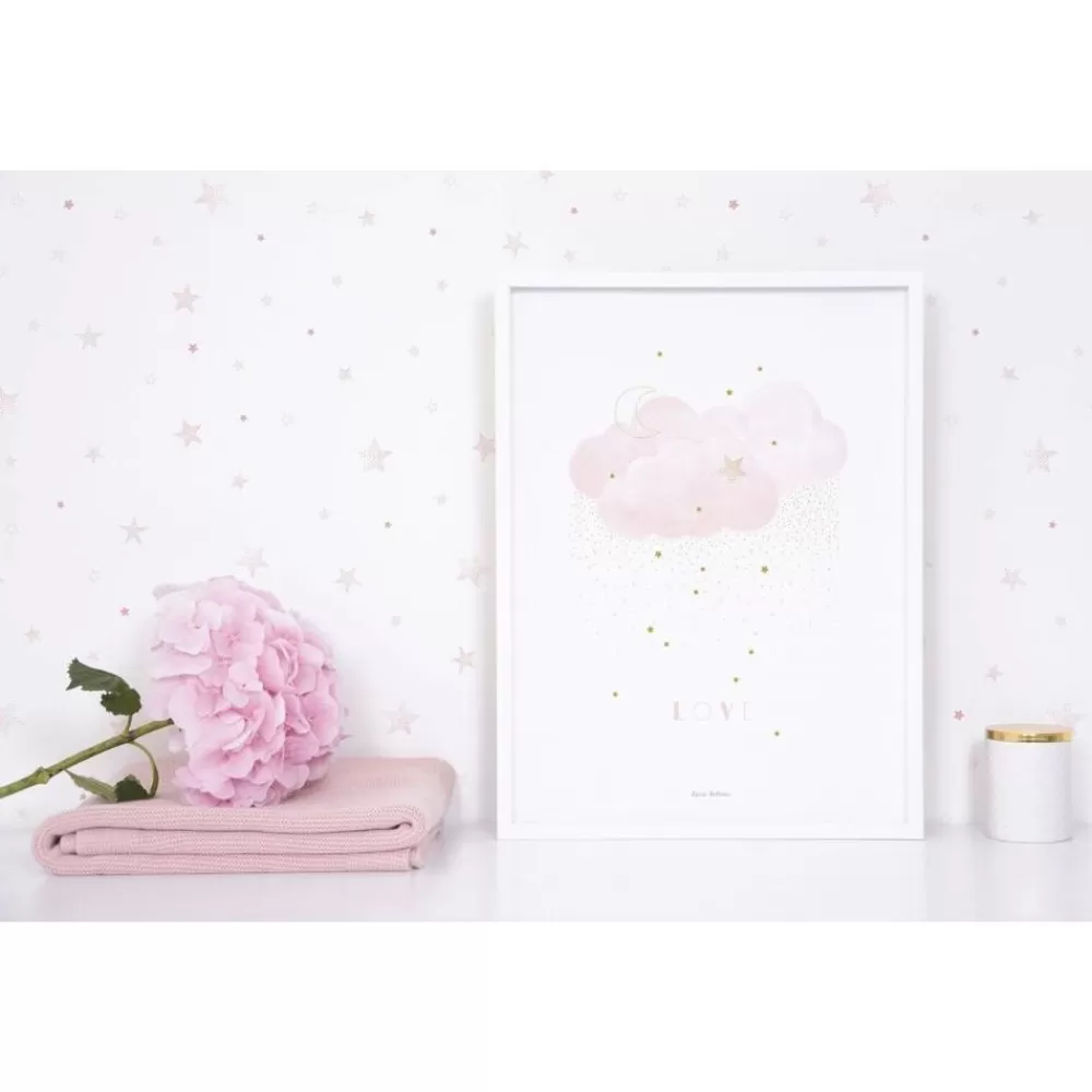 Store Kidzsupplies Lilipinso Kinderposter Wolken Sweet Love Roze