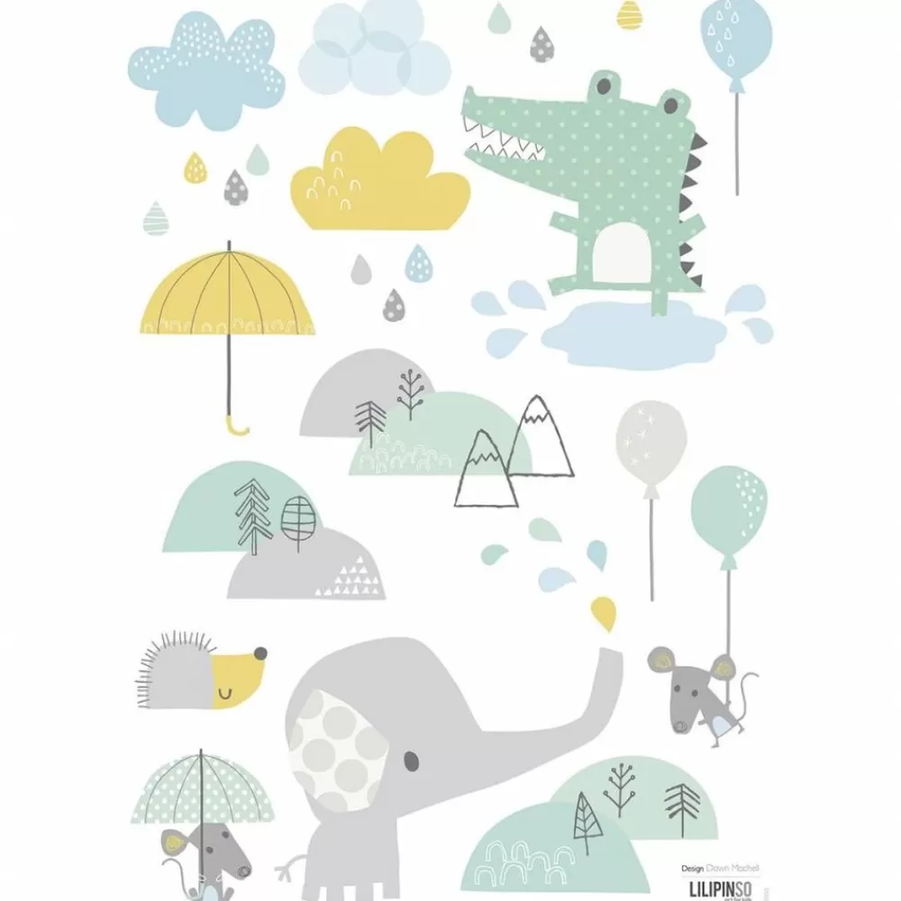 New Kidzsupplies Lilipinso Muursticker Babykamer Dieren Olifant Enn Vriendjes