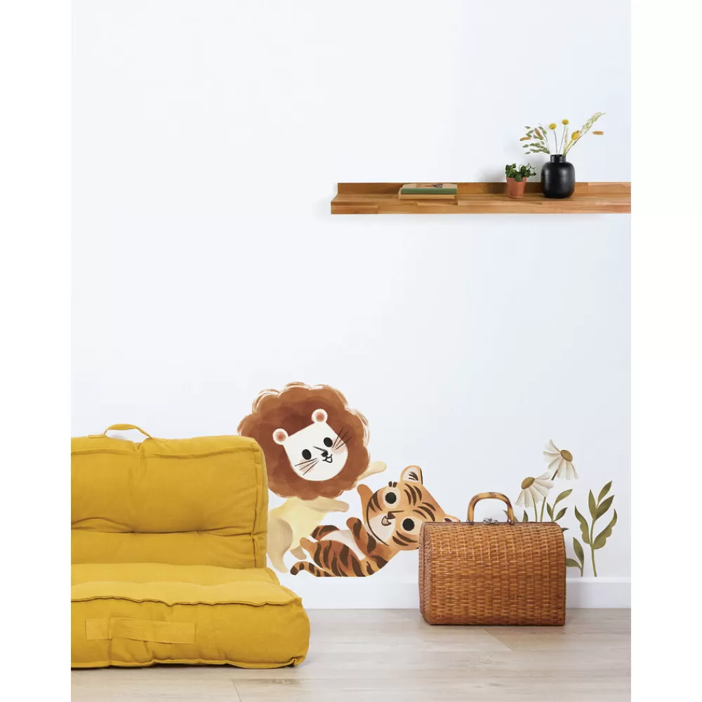 Store Kidzsupplies Lilipinso Muursticker Babykamer Leeuw En Tijger