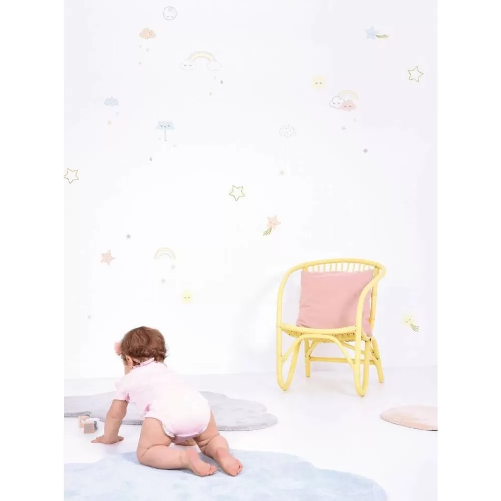 Online Kidzsupplies Lilipinso Muursticker Babykamer Wolken, Regenboog En Sterren