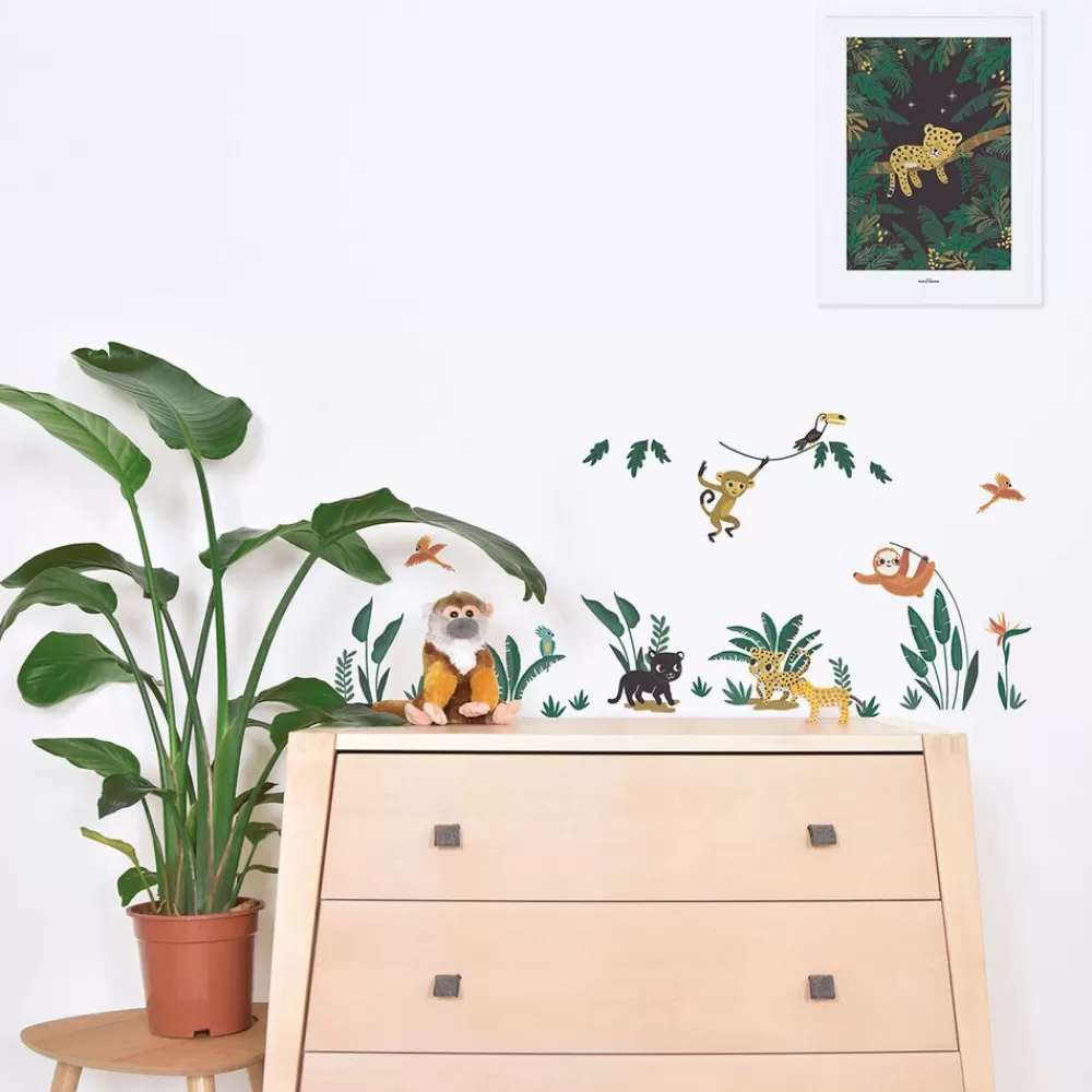 Hot Kidzsupplies Lilipinso Muursticker Jungle Dieren