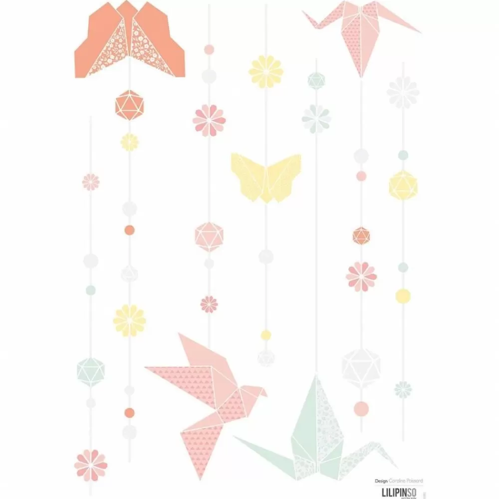 Best Kidzsupplies Lilipinso Muursticker Kinderkamer Origami Pastel Vlinders