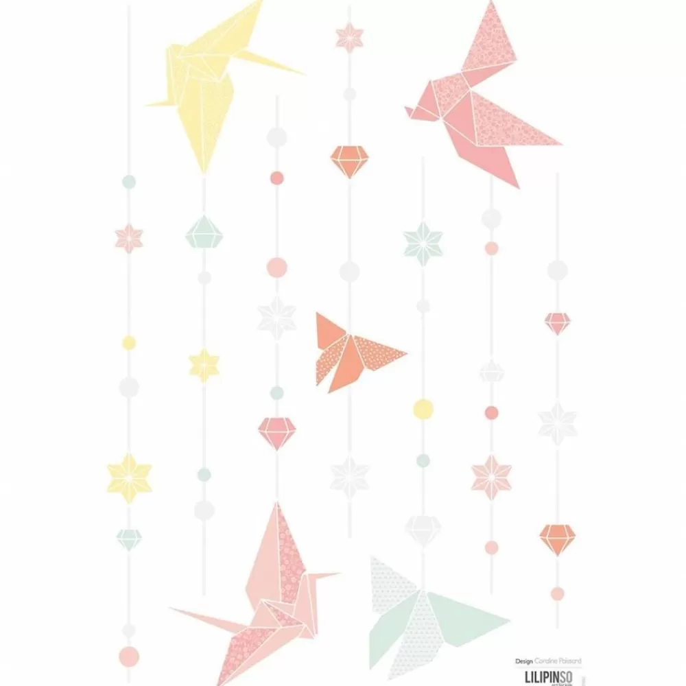 Outlet Kidzsupplies Lilipinso Muursticker Kinderkamer Origami Pastel Vlinders