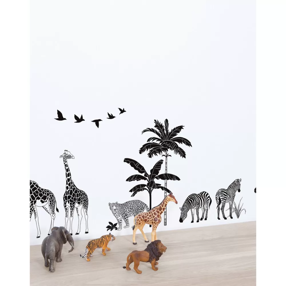 Sale Kidzsupplies Lilipinso Muursticker Wilde Dieren Black Majik