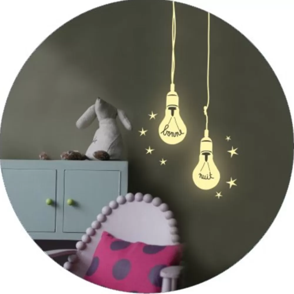 Flash Sale Kidzsupplies Mimilou Lichtgevende Muursticker Gloeilampjes