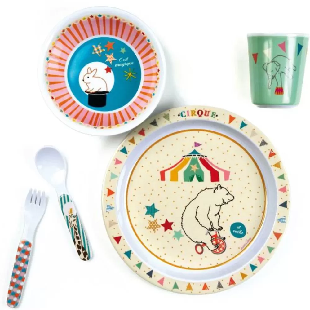 New Kidzsupplies Mimi'Lou Mimilou Melamine Kinderservies Circus