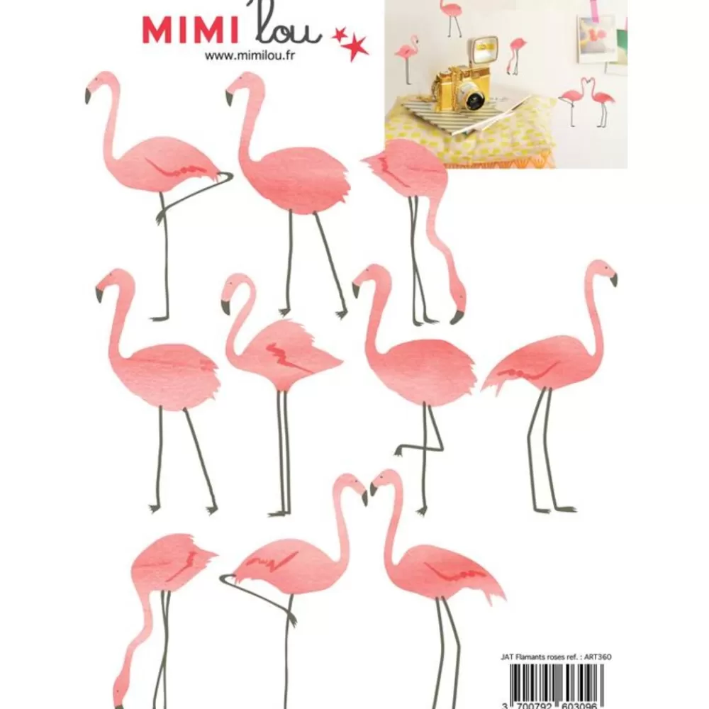 Clearance Kidzsupplies Mimi'Lou Mimilou Muursticker Flamingo'S Mini