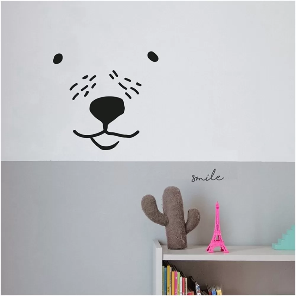 New Kidzsupplies Mimilou Muursticker Kinderkamer Beer Smile