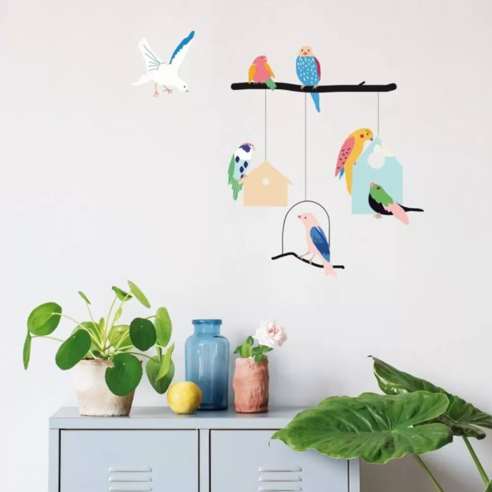 Fashion Kidzsupplies Mimilou Muursticker Kinderkamer Vogels En Vogelhuisjes