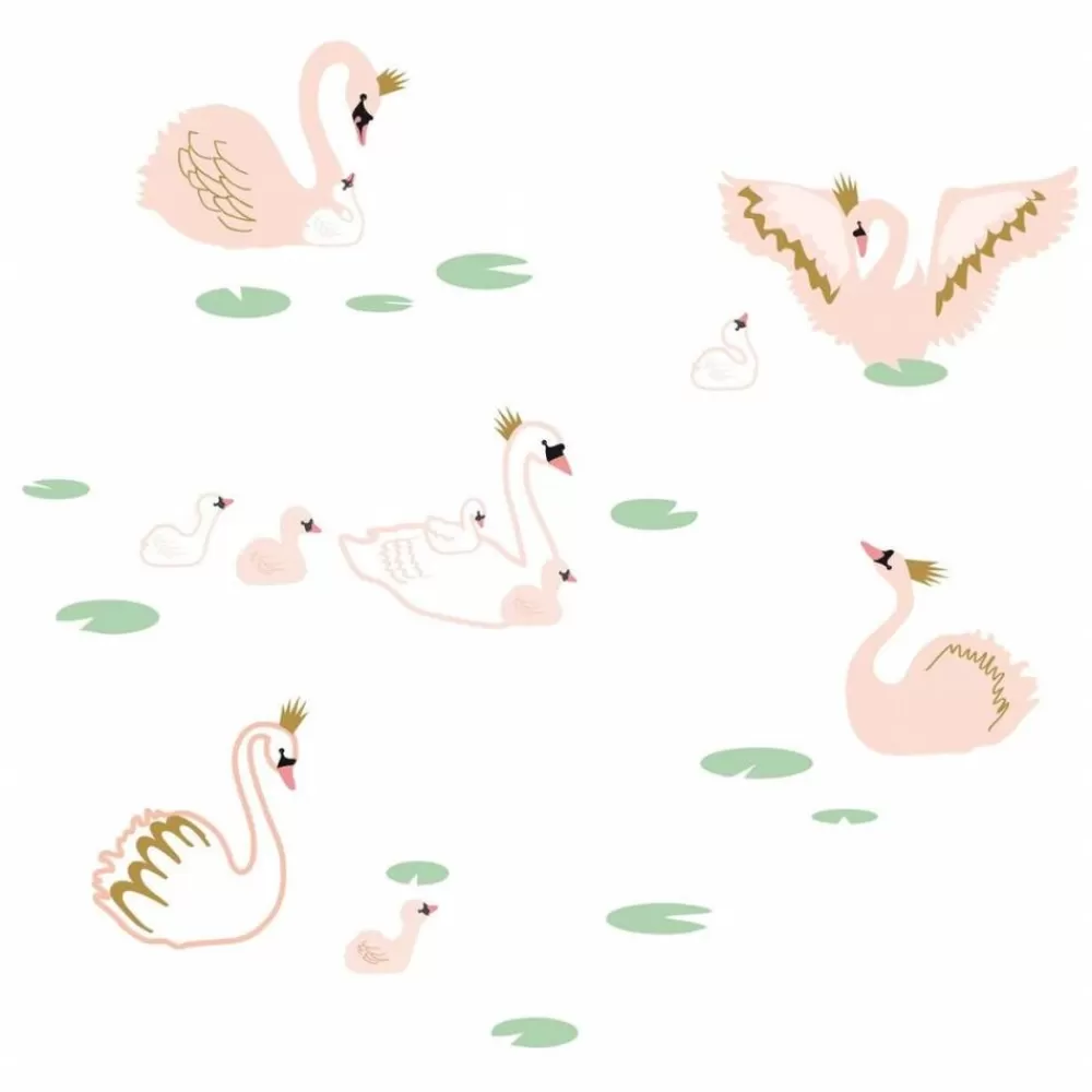 Store Kidzsupplies Mimilou Muursticker Kinderkamer Zwaan Lac Des Cygnes