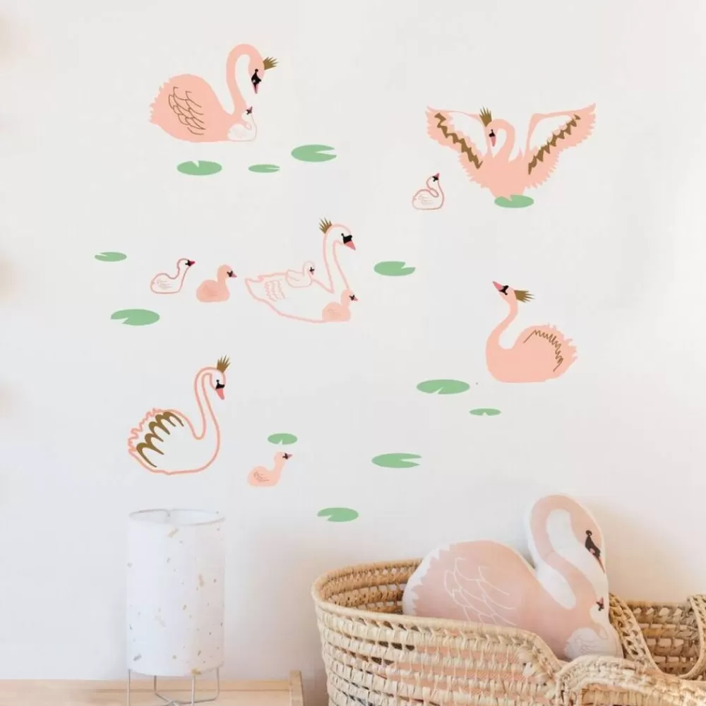 Store Kidzsupplies Mimilou Muursticker Kinderkamer Zwaan Lac Des Cygnes