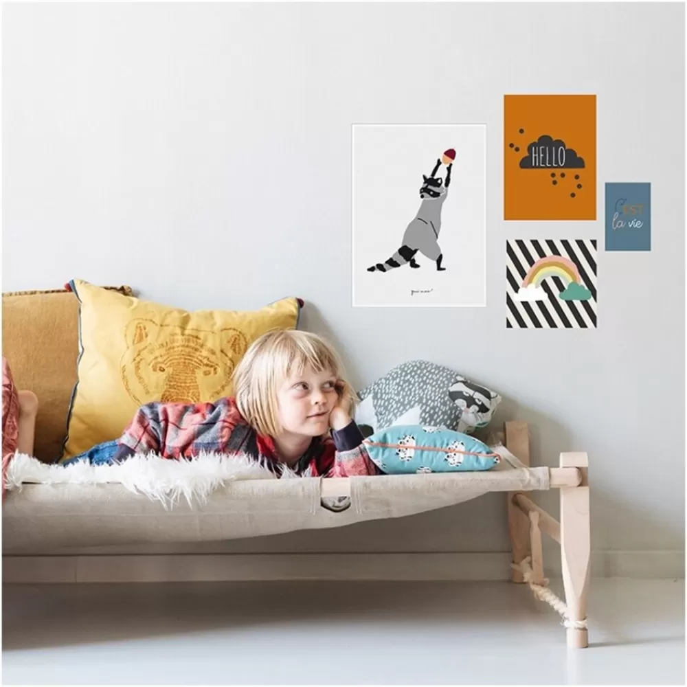 Online Kidzsupplies Mimilou Posters Kinderkamer Hello (Set Van 4)