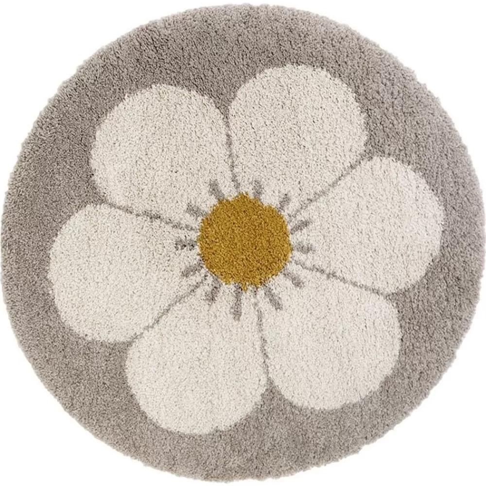 Shop Kidzsupplies Nattiot Vloerkleed Kinderkamer Bloem Daisy Warm Wit