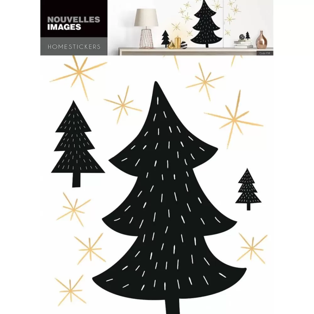 Shop Kidzsupplies Nouvelles Images Muursticker Kerstbomen Zwart