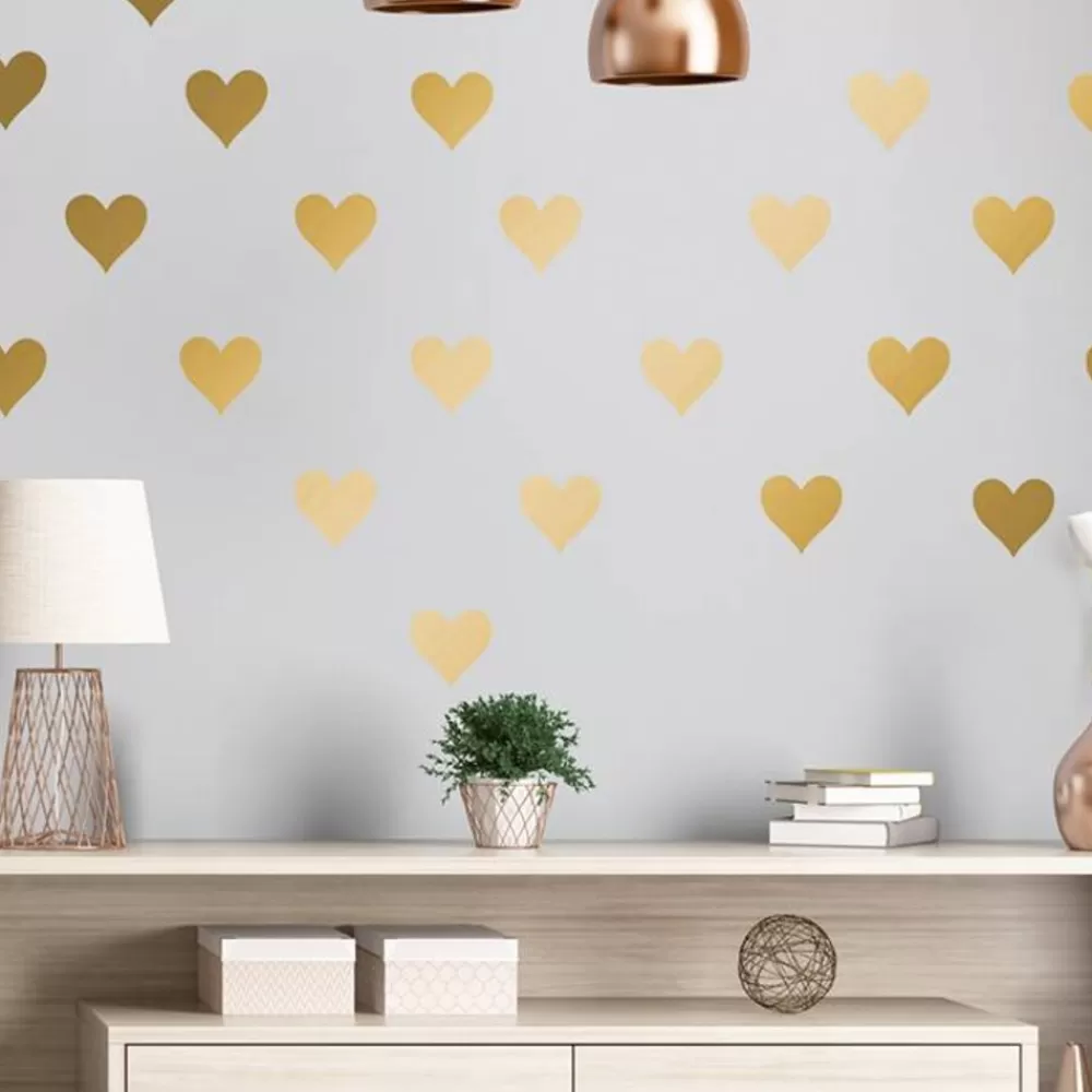 Cheap Kidzsupplies Nouvelles Images Muurstickers Hartjes Goud