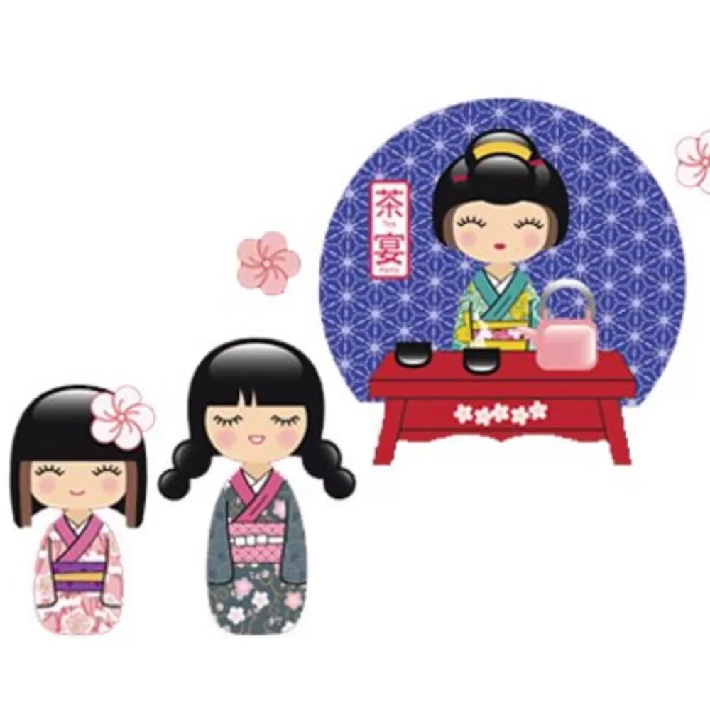 Store Kidzsupplies Nouvelles Images Nouvelles Images Muursticker Geisha Tea Time