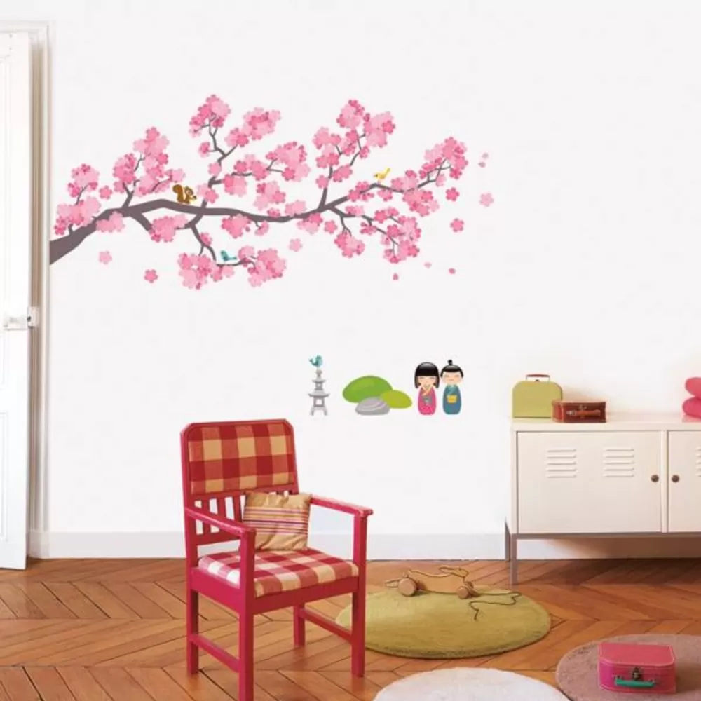Discount Kidzsupplies Nouvelles Images Nouvelles Images Muursticker Kinderkamer Tak Met Geisha Xxl
