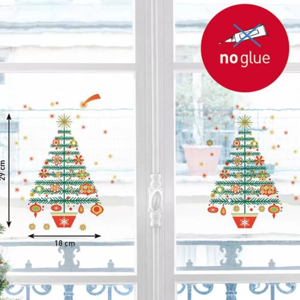 Hot Kidzsupplies Nouvels Images Raamstickers Kerstbomen