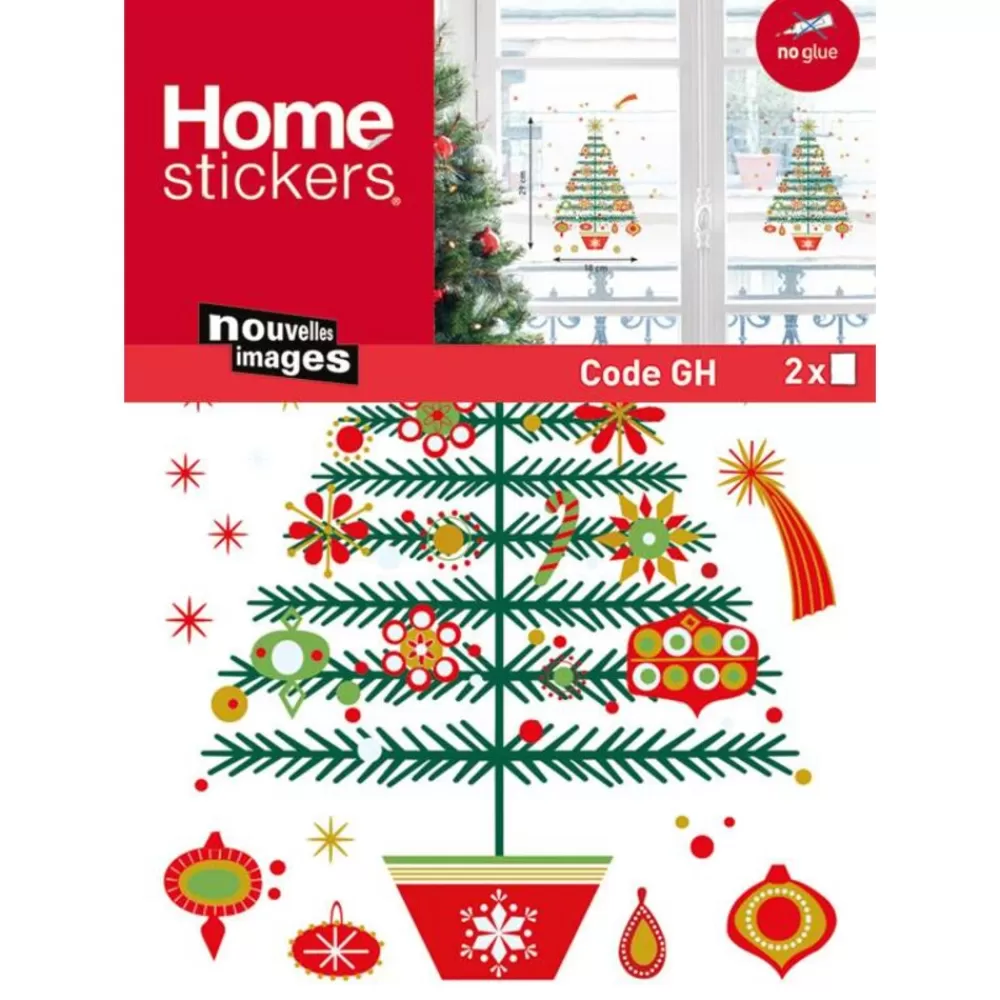 Hot Kidzsupplies Nouvels Images Raamstickers Kerstbomen